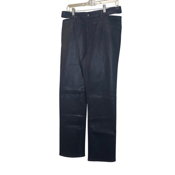 Jonathan Simkhai NWT Amelia Straight Leg Denim in Black Coated Size 32 - Picture 5 of 9